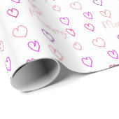 Mama mit Herzen Geschenkpapier (Rolleneckpunkt)