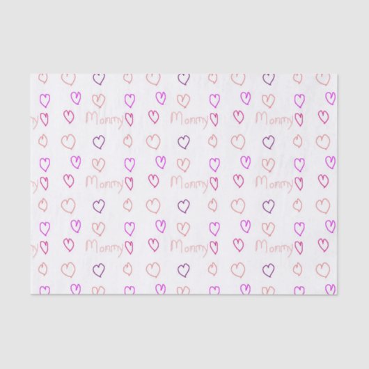 Mama mit Herzen Seidenpapier (Vorderseite)