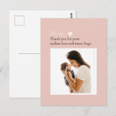 "Mama" mit Herzfunktion und benutzerdefinierter Me Postkarte (Vorne/Hinten)