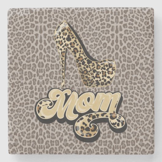 Mama mit hoher Ferse - Untersetzer (Vorderseite)