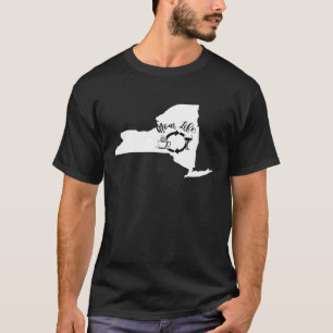 Mama mit Kaffeewein in NY T-Shirt