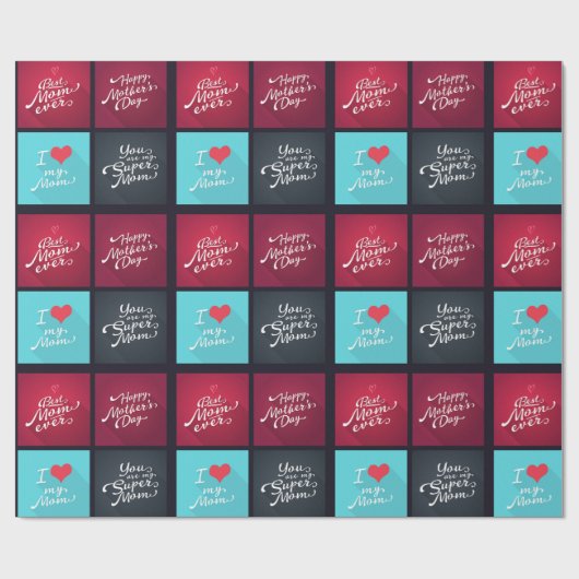 Mama mit Liebe Geschenkpapier (Flach)