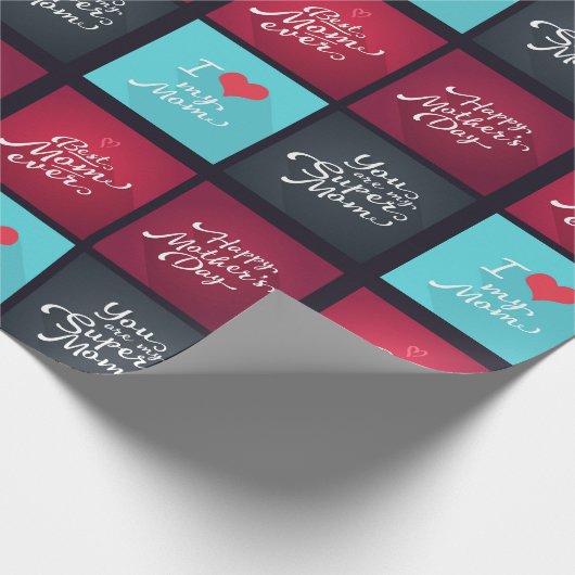 Mama mit Liebe Geschenkpapier (Ecke)