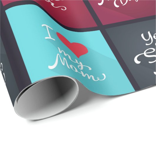 Mama mit Liebe Geschenkpapier (Rolleneckpunkt)