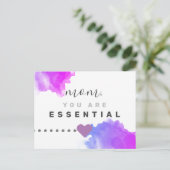 Mama mit lila Postkarte (Stehend Vorderseite)