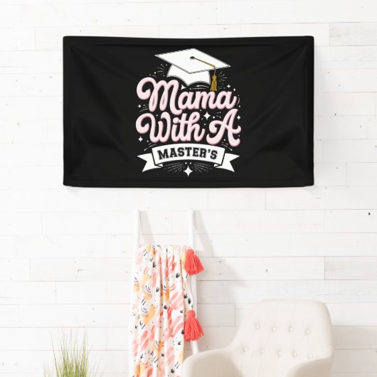 Mama mit Master-Abschluss-Abschluss-Mama Banner (Insitu)
