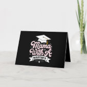 Mama mit Master-Abschluss-Abschluss-Mama Dankeskarte (Vorderseite)