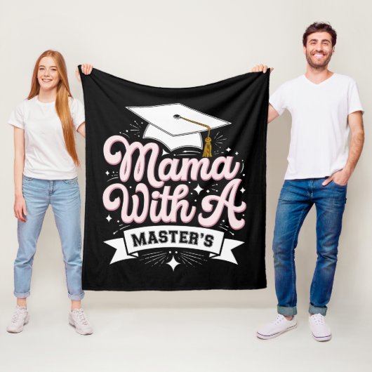 Mama mit Master-Abschluss-Abschluss-Mama Fleecedecke (Beispiel)