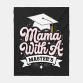 Mama mit Master-Abschluss-Abschluss-Mama Fleecedecke (Vorderseite)