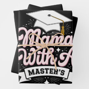 Mama mit Master-Abschluss-Abschluss-Mama Geschenkpapier Set