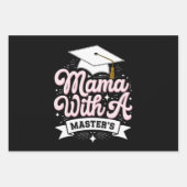 Mama mit Master-Abschluss-Abschluss-Mama Geschenkpapier Set (Vorderseite)