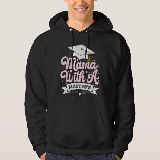 Mama mit Master-Abschluss-Abschluss-Mama Hoodie (Vorderseite)