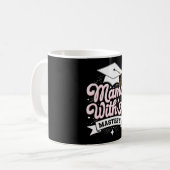 Mama mit Master-Abschluss-Abschluss-Mama Kaffeetasse (Vorderseite Links)
