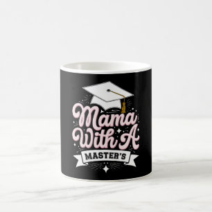 Mama mit Master-Abschluss-Abschluss-Mama Kaffeetasse