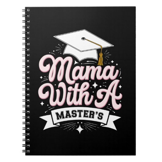 Mama mit Master-Abschluss-Abschluss-Mama Notizblock (Vorderseite)
