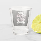 Mama mit Master-Abschluss-Abschluss-Mama Schnapsglas (Rückseite)