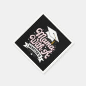 Mama mit Master-Abschluss-Abschluss-Mama Serviette (Ecke)