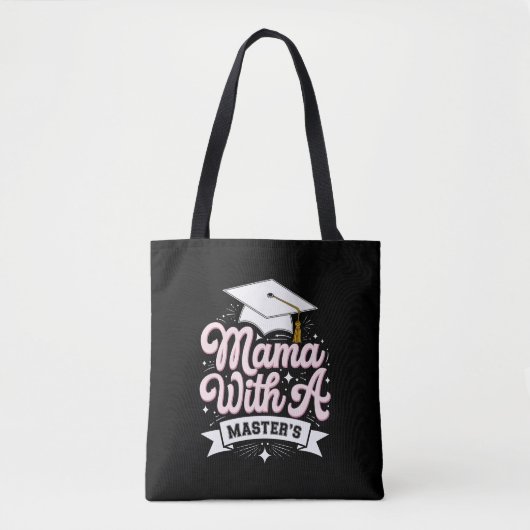 Mama mit Master-Abschluss-Abschluss-Mama Tasche (Vorderseite)