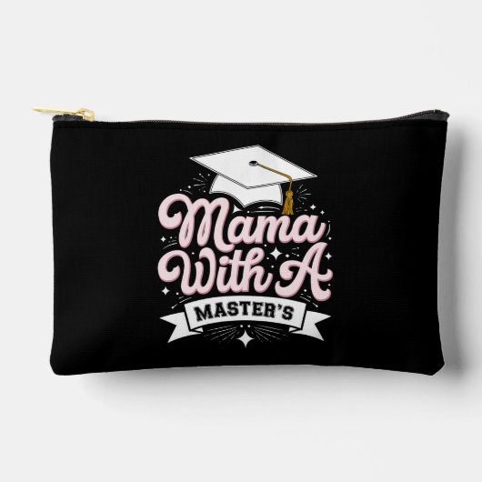 Mama mit Master-Abschluss-Abschluss-Mama Zubehörtasche (Vorderseite)