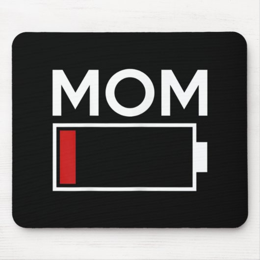 Mama mit niedrigem Akku Mousepad (Vorne)