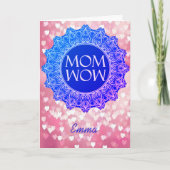 MAMA mit personalisiertem Namen WOW ästhetische Gr Karte (Vorderseite)