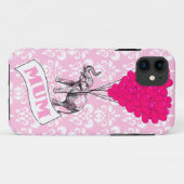 Mama mit rosa Elefant Case-Mate iPhone Hülle (Rückseite (Horizontal))