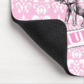 Mama mit rosa Elefant Mousepad (Ecke)