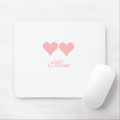 Mama mit rosa Herzmuscheln Mousepad (Mit Mouse)