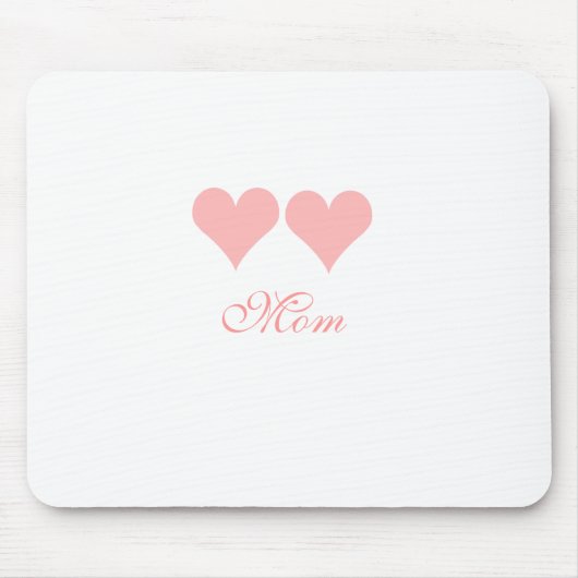 Mama mit rosa Herzmuscheln Mousepad (Vorne)