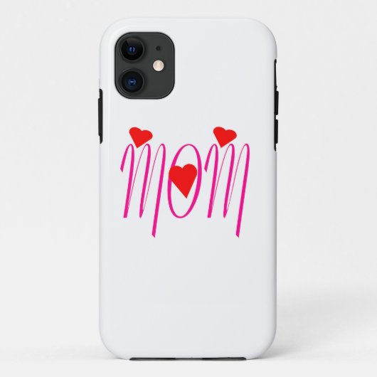 Mama mit Rotem Herzen Case-Mate iPhone Hülle (Rückseite)