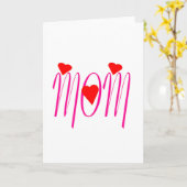 Mama mit Rotem Herzen Karte (Gelbe Blume)