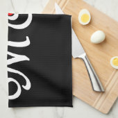 Mama mit rotem Herzen Küchentuch (Viertel Falte)