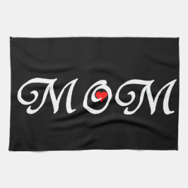 Mama mit rotem Herzen Küchentuch