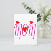 Mama mit Rotem Herzen Postkarte (Stehend Vorderseite)