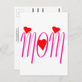 Mama mit Rotem Herzen Postkarte (Vorne/Hinten)