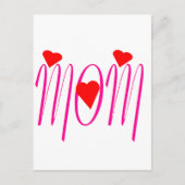 Mama mit Rotem Herzen Postkarte (Vorderseite)