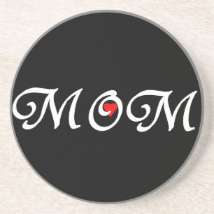 Mama mit rotem Herzen Untersetzer