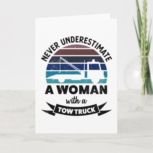 Mama mit Schleppzug Funny Towing Karte (Vorderseite)