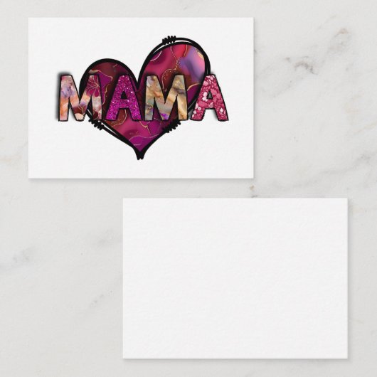 Mama Mitteilungskarte (Vorne/Hinten)