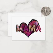 Mama Mitteilungskarte (Vorderseite/Rückseite Beispiel)