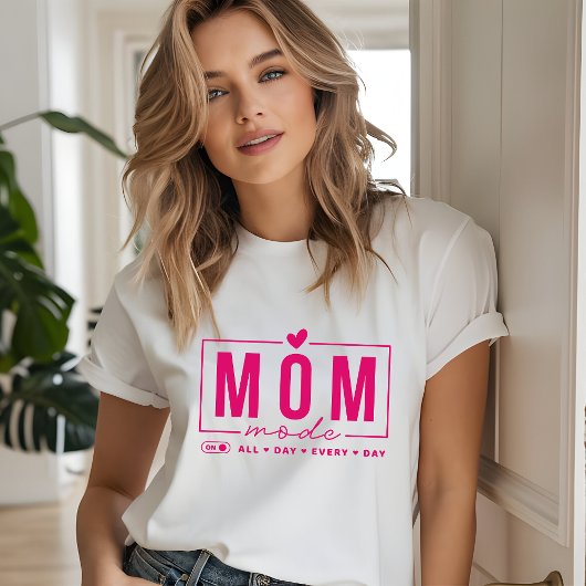 Mama Mode Funny Simple Modern Script Typografy T-Shirt