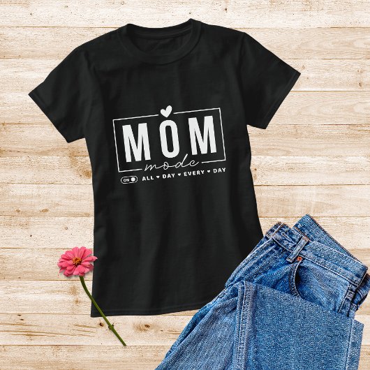 Mama Mode Funny Simple Modern Script Typografy T-Shirt