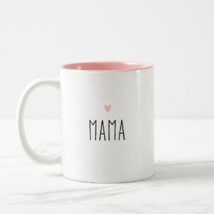 Mama Moderne Mama - Herzfarbe Zweifarbige Tasse
