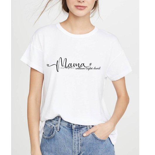 Mama Moderne Mama Kinder nennen Muttertag T-Shirt