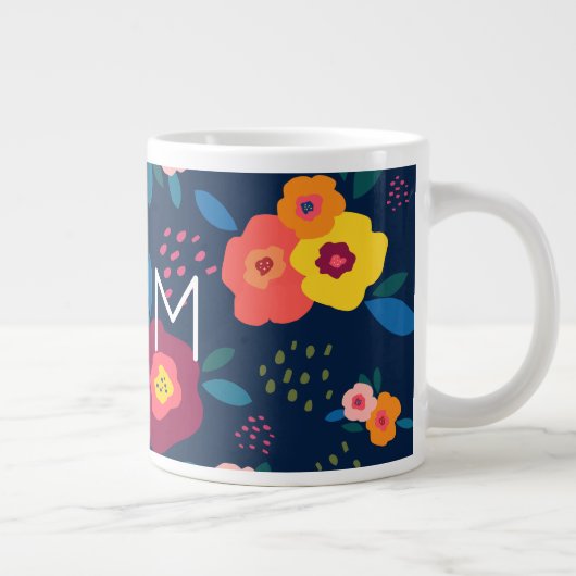 Mama Moderner Blumenkaffee Jumbo-Tasse (Rechts)