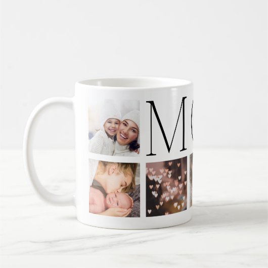 MAMA Moderner, eleganter Text Multi 7 Foto Kaffeetasse (Links)