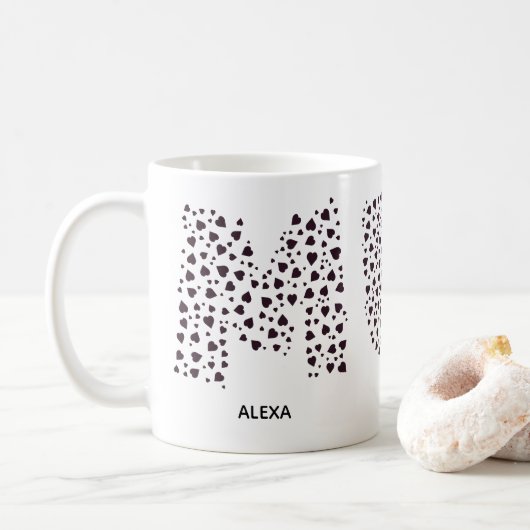 Mama Moderner Kindername Mama Kaffeetasse (Mit Donut)