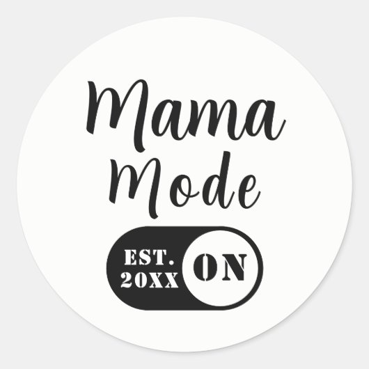 Mama-Modus AN, Benutzerdefinierter Aufkleber für d (Vorderseite)