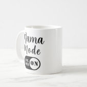 Mama-Modus AN, Maßgeschneiderter Mütter-Kaffeebech Kaffeetasse (Vorderseite Links)