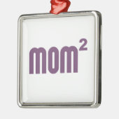 Mama Mom2 exponential quadriert Silbernes Ornament (Links)